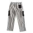 thumbnail image 4 of Ceisia Men Solid Color Loose Casual Pants Elastic Waist Drawstring Sports Gift Work Trousers, 4 of 7