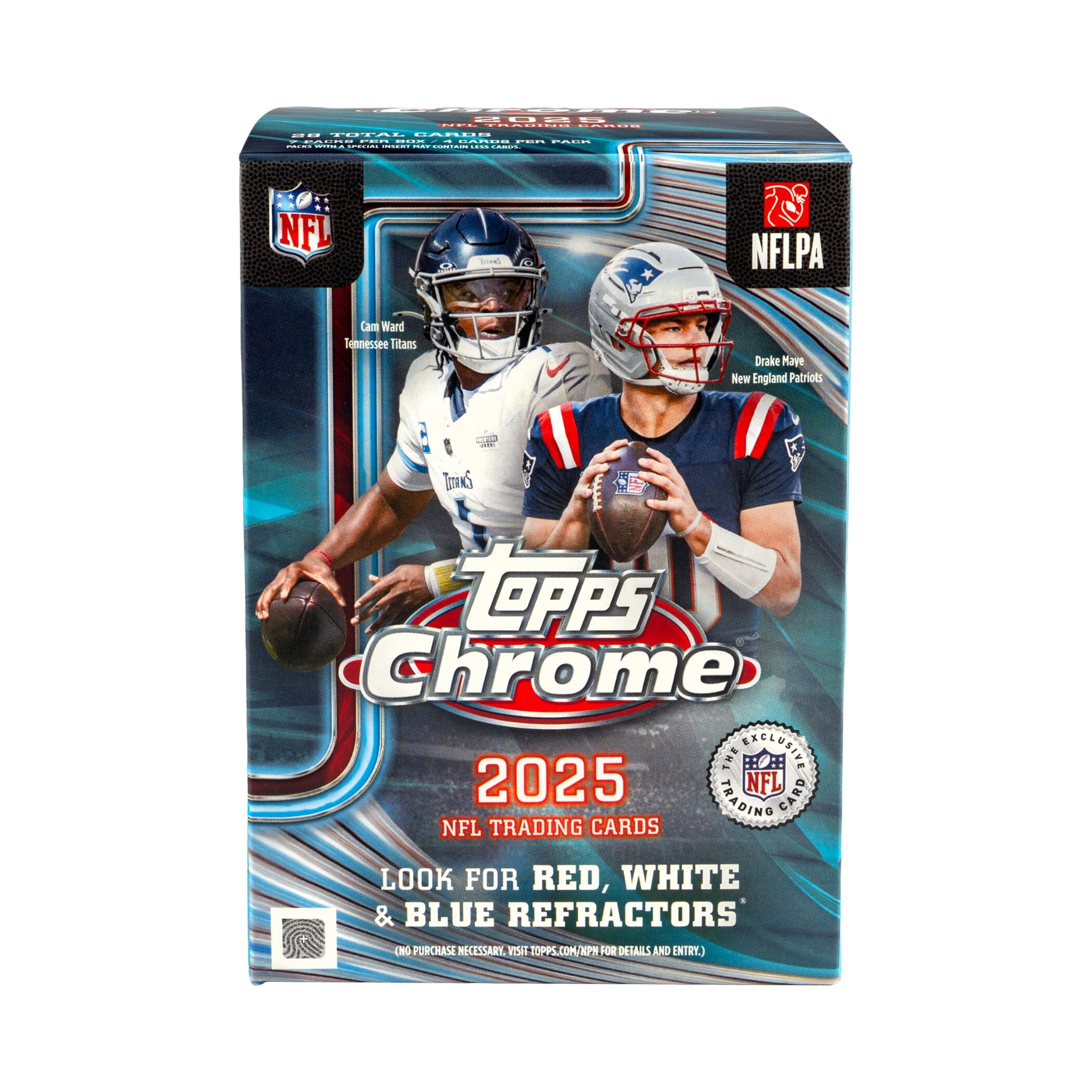 2025 Topps Chrome Football Trading Cards Value Box