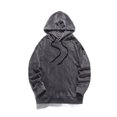thumbnail image 4 of FOCUSNORM Men Plush Loose Hoodies Solid Color Drawstring Hooded Sweatshirts Long Sleeve Tops Fall Winter Casual Pullovers, 4 of 7