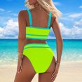 thumbnail image 5 of FAIWAD Womens 2 Piece Swimsuits Sports Color Block Bikini Sets Removable Bra Pad Full Coverage Bathing Suits for Girls, 5 of 5