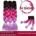 thumbnail image 2 of Ombre Jumbo Braiding Hair Extensions High Temperature Synthetic Twist Hair Multiple Colored Hair, 2 of 5