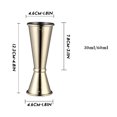 thumbnail image 1 of Mesureur de Vin en Verre Inoxydable 304 Double Tête Verre à Cocktail 30/60ML, 1 of 9