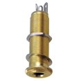 thumbnail image 2 of 1x Brass Threaded Cylinder Bass Guitar Pickup Output Input Plug Gold, 2 of 5