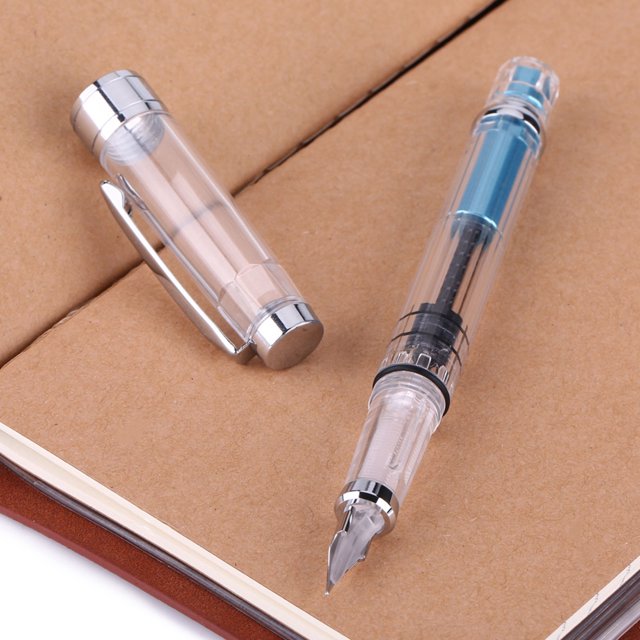 Stylo-plume, 4 Pcs Pointe F 0,5 mm Plume F Stylo-Plume Transparent Stylo-Plume Éprouvé et Fiable
