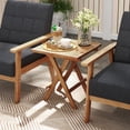 thumbnail image 4 of Gymax Patio Folding Side Table w/X-shaped Legs Slatted Tabletop for Backyard Outdoor, 4 of 9