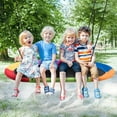 thumbnail image 3 of Gymax 60'' Saucer Tree Swing Surf Outdoor Adjustable Kids Giant Oval Platform Swing Set Colorful, 3 of 10