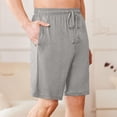 thumbnail image 3 of yoeyez Mens Athletic Shorts 7 Inch Inseam,Men's Solid Color Elastic Waist Button Shorts Casual Beach Shorts Summer Shorts Breathable Daily Basic Pants With Pockets Gray,3XL, 3 of 6