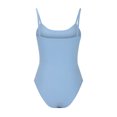 thumbnail image 3 of Penkiiy Women's Rompers Women's Threaded Low Neck Sleeveless Tank Top Skinny Bodysuit Sky Blue S Rompers, 3 of 5