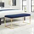thumbnail image 2 of Modway Anticipate Fabric Bedroom Bench in Gold and Navy, 2 of 5