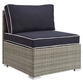 thumbnail image 1 of Modway Chaise Latérale de Patio en Gris Pâle et Bleu Marine, 1 of 4