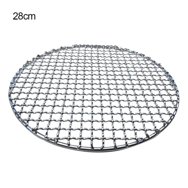 Maille Ronde en Acier Inoxydable Antiadhésive pour Barbecue Coréen Outil de Barbecue au Bacon