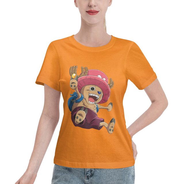 T-Shirt Basique à Manches Courtes pour Femmes une Pièce Chopper