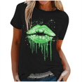 thumbnail image 1 of Birdeem T-Shirt Mode Femme Imprimé Col Rond Manches Courtes Blouse Ample, 1 of 5