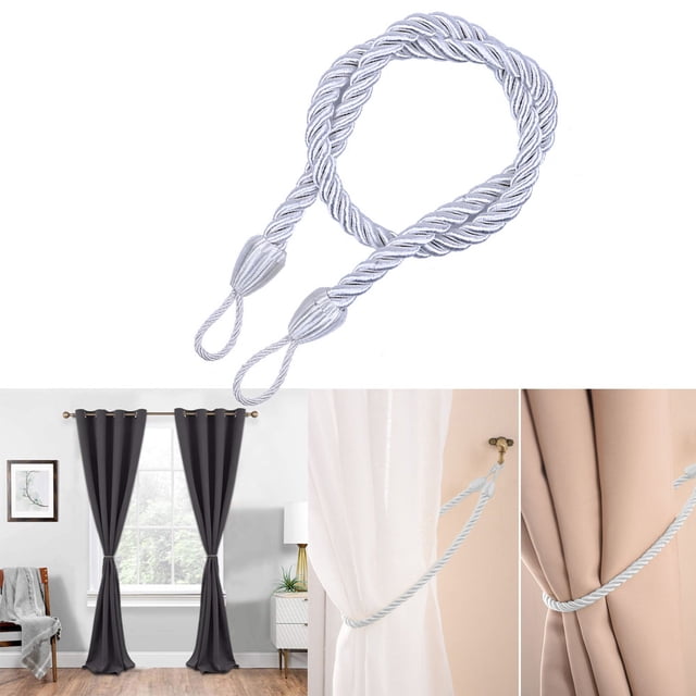 WIFKLSIIPG Cordons Attaches pour Fenêtre Cordon de Rideau Boucle Attaches Attaches (Blanc)