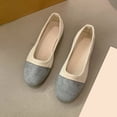 thumbnail image 5 of Casual Shoes For Women, Color-Block Canvas Slip-On Flats with Round Toe and Soft Sole for Spring and Summer, Large Sizes Available, 5 of 5