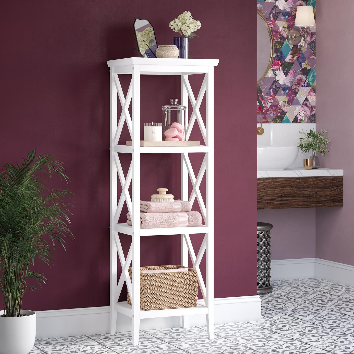 La Crosse Tour de rangement de 54" - Blanc