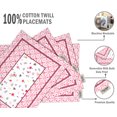 thumbnail image 4 of Vargottam Placemats- Placemat For Dining Table, Set Of 4- Printed & Reversible CottonNapkin-IndoorPlacematsFor Home & Kitchen Dining Table- Asian Block (Light Pink), 4 of 5