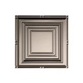 thumbnail image 2 of Fasade Easy Installation Portrait Brushed Nickel Glue Up Ceiling Tile/ Ceiling Panel (12" X 12" Sample), 2 of 3