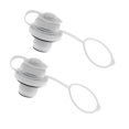 thumbnail image 1 of S SERENABLE 2Pc Plastic Air Valve for Inflatable Rubber Dinghy Raft Pool Boat White, 1 of 5