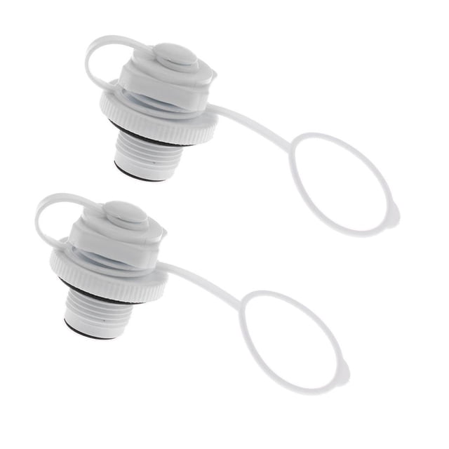 S SERENABLE 2Pc Plastic Air Valve for Inflatable Rubber Dinghy Raft Pool Boat White