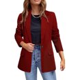 thumbnail image 2 of CEHVOM Mode Femmes Col Rabattu Manches Longues Manteau Cardigan Blouse Décontractée Liquidation, 2 of 5