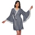 thumbnail image 1 of Moomaya Peignoir Imprimé pour Femmes Robe de Chambre Courte en Coton Peignoir d'Été, 1 of 6