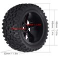 thumbnail image 2 of 4pcs RC Racing Tire, 1/10 RC Truck Wheel Rubber Tire for ZD Racing Buggy Car(Black), 2 of 10