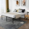 thumbnail image 3 of FDW Heavy Duty Metal Platform Bed Frame, Queen, 18'' Height, Noise-Free and Easy Assembly, No Box Spring Needed, 3 of 7