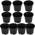thumbnail image 4 of 10Pcs Black Plastic Plant Pots Multiple Sizes Large Flower Pot Strong Set Of 8, 4 of 4