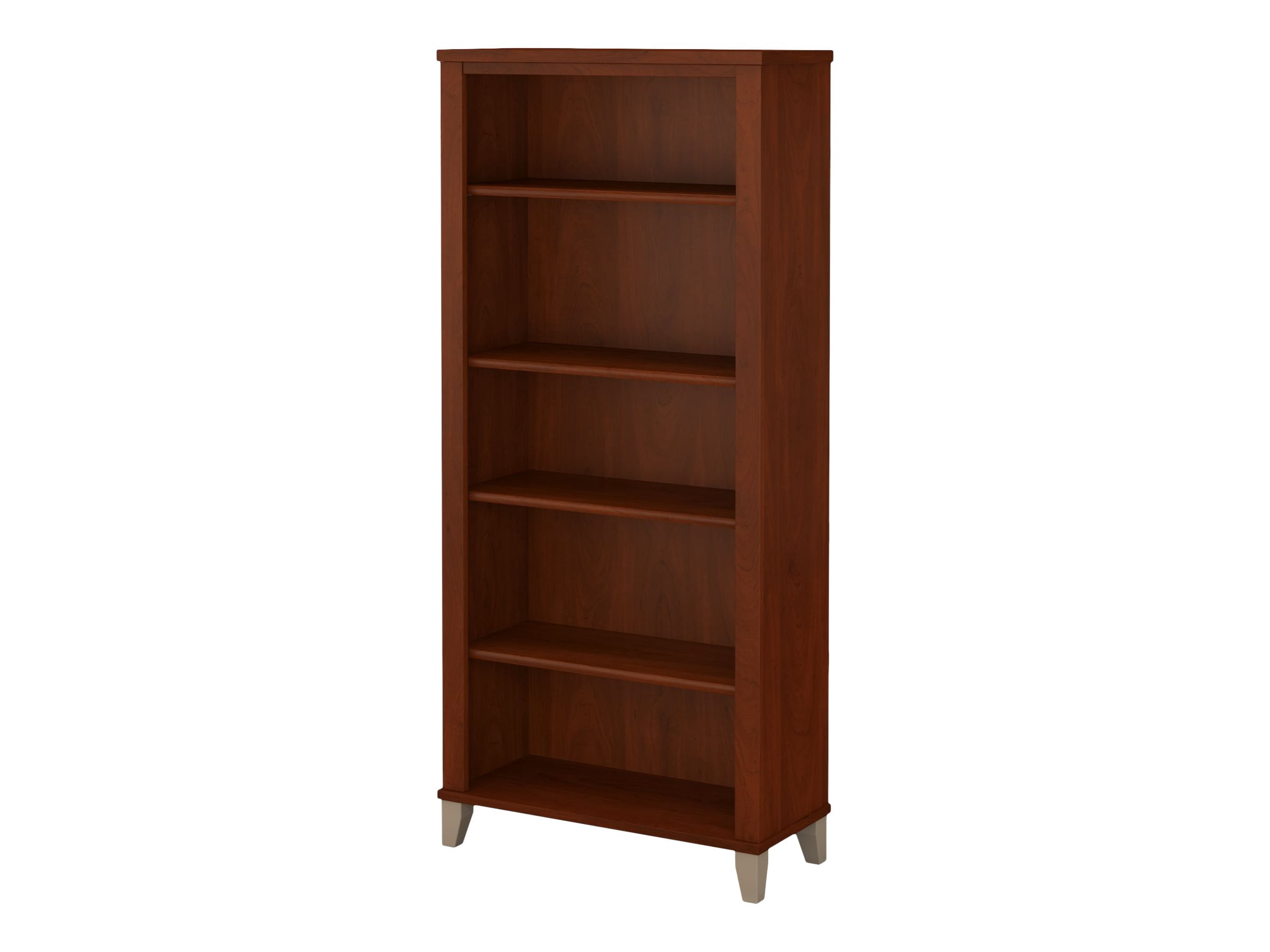 Bush Furniture Tall 5 Shelf Bookcase, Hansen Cherry