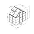 thumbnail image 2 of Harmony 6 ft. x 4 ft. Greenhouse Kit - Silver, 2 of 9