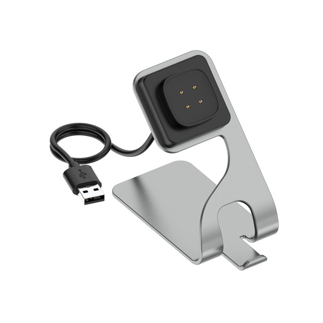 Leadingstar Chargeur de Montre en Alliage d'Aluminium, Base de Support de Recharge de Remplacement Compatible pour Fitbit Versa4 Sense2 Versa3
