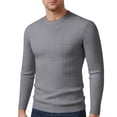 thumbnail image 2 of LIaqionyy Chandail pour Homme à Col Roulé, Chandail à Enfiler, Hauts Tricotés Automne Hiver, Chandail Chaud à Enfiler, Coupe Ajustée, Chandail de Base, M-3TG, 2 of 3