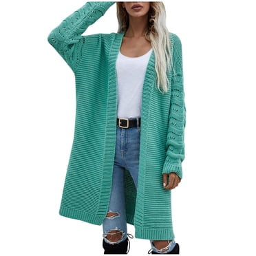CEHVOM Cardigan en Tricot pour Femmes, Décontracté, Mode, Long, Coloré, Liquidation