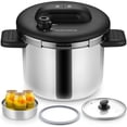 thumbnail image 1 of Koch Systeme CS 6.3-quart Stainless Steel Pressure Cooker, Safe & Durable Design, Suitable for All Stovetops, 3 PSI Settings, 3-In-1 6 Litre Pressure Cooker, 1 of 8