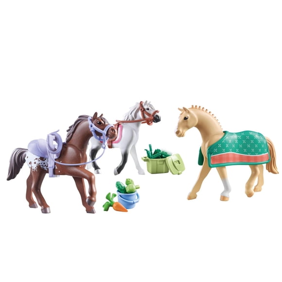 Playmobil 3 chevaux : Morgan, Quarter Horse & Shagya