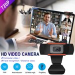 TopLLC 720P Webcam With Microphone, Manual Focus Webcam, Computer Camera Web Camera PC Webcam For Video Calling Recording Conferencing 1 MillionPixels on Clearance