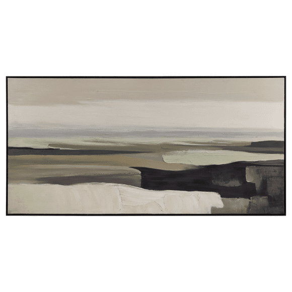 Bouclair Green Abstract Landscape Framed Art 60 X 30 in (152.4 X 76.2 cm)