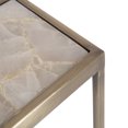 thumbnail image 3 of Kate and Laurel Jaspur Table à Boisson Carrée Moderne, 7 x 7 x 21, Quartz Naturel et Laiton, Table d'Appoint Décorative Contemporaine pour un Affichage et un Rangement Stylés, 3 of 9