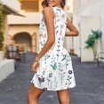 thumbnail image 4 of Ovzne Robes d'Été pour Femmes Robe de Plage Mode Été avec Poches Imprimées Sans Manches Col en V Grande Taille Robe Imprimée Liquidation, 4 of 6
