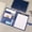 Blue, variant on Aodebiao Professional Padfolio with Clipboard, Faux Leather Portfolio Folder Binder, Legal Pad Holder for A4 Letter Size Notepad, Resume, Writing Pad, Ideal Organizer for Business Office Conference