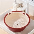 thumbnail image 2 of SLYNSHome Bassin de Lavage Accessoires de Salle de Bain Rond Bassin de Lavage en Plastique Robuste Bassin de Lavage Ours Mignon - Rouge, 2 of 7