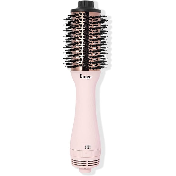 L'ange Hair Le Volume 2-in-1 Titanium Blow Dryer Brush Blush Hot Air Brush with Oval Barrel