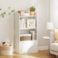 thumbnail image 2 of Gymax Bookcase w/ Drawer 3-Tier Open Shelf Anti-Toppling Kits for Living Room White, 2 of 9