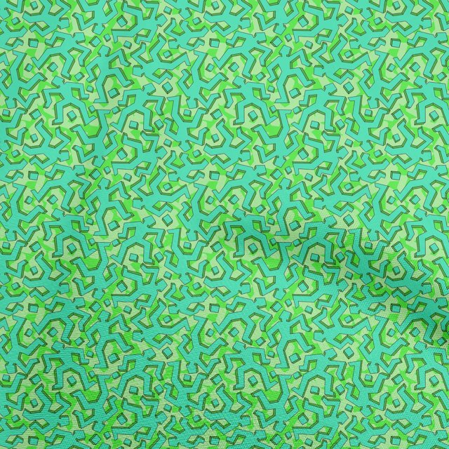 oneOone Cotton Poplin Sea Green Fabric Abstracts Sewing Craft Projects Fabric Prints By Yard 56 Inch Wide