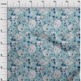 thumbnail image 3 of oneOone Silk Tabby Light Blue Fabric Abstracts Sewing Material Print Fabric By The Yard 42 Inch Wide, 3 of 5