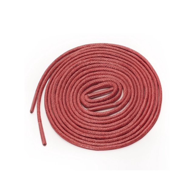 INSPIRE CHIC Lacets Ronds Unisexes Cirés Solides 2 Paires Lacets Oxford pour Chaussures Habillées Bottes Rouge 70cm / 27.55 Pouces