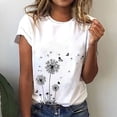 thumbnail image 2 of T-shirts d'Été Décontractés pour Femmes, Col Rond, Manches Courtes, T-Shirt Graphique Tendance, Basique, Confortable, Coupe Ample, Chemisiers pour Femmes, Chandail, 2 of 6
