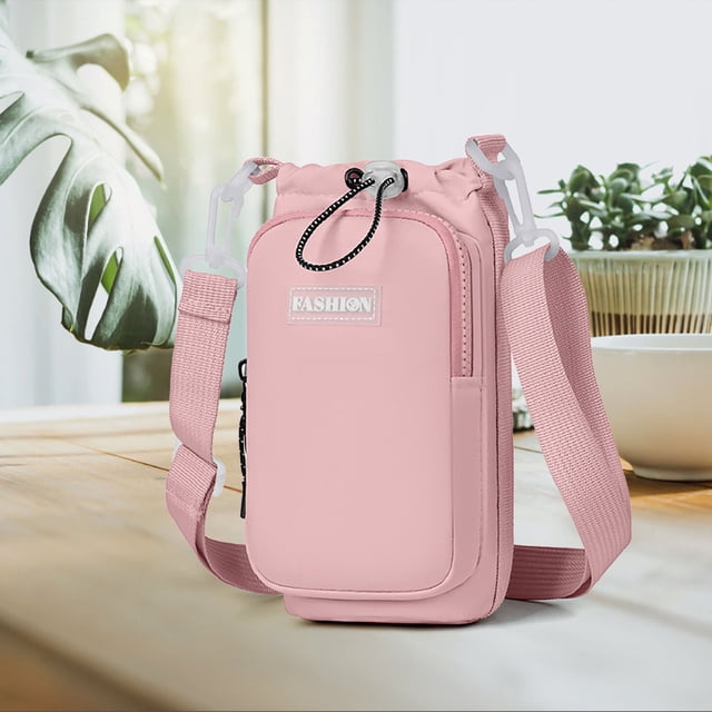 ZZkhGO Sac Bandoulière pour Bouteille d'Eau, Pochette d'Hydratation Légère et Portable, Sac à Bandoulière à Multiples Poches pour Femmes Course Randonnée