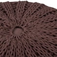 thumbnail image 4 of Simpli Home Shelby Boho Round Hand Knit Pouf in Chocolate Brown Cotton, 4 of 5